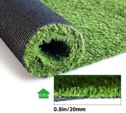 0.8 Inch Grass Height Artificial Grass 11FT x 20FT Customizable Flame Retardant UV Resistant Synthetic Grass Indoor Balcony, Entrance Decor Green Fake Turf Carpet
