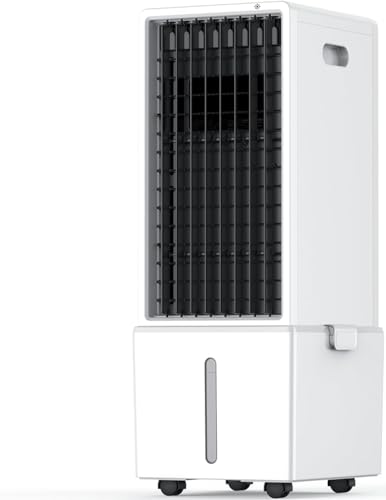 Image of HIFRESH Personal Air Cooler for Home, Touch & Remote Control, 12L Tank for 24H Cooling, 4 Modes & 4 Speeds, 12H Timer, Waterless Alert System, 2 Ice Packs - Brown