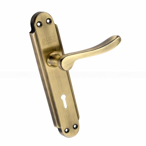 Image of Duke Stainless Steel Mortice Door Lock Set 2003 BA KY for Main Door, Kitchen, Bedroom, Office, Brass Lock Body with Premium Design and 3 Keys Brass Antique Color 190 MM (8 INCH)