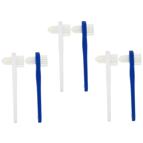 MUCKLILY 6Piezas Doble Cara Adultos de Portátiles Dentaduras Postizas Flexibles y Ergonómico Limpieza