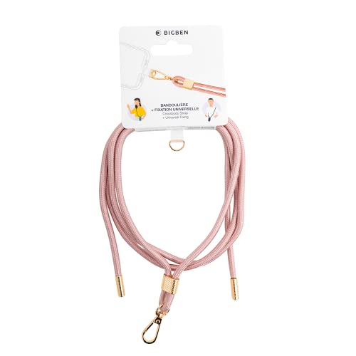 Bandoulière Cordon Universel Amovible Rose avec détail Gold Bigben