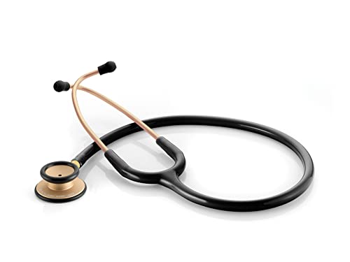 ADC Adscope Lite 619 Ultra Lightweight Clinician Stethoscope with Tuneable AFD Technology, 31 inch Length, Champagne Finish with Black Tubing by ADC - Image 3