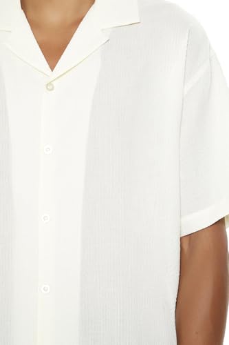 Chemise à col cubain en rayonne texturée de qualité supérieure - 5
