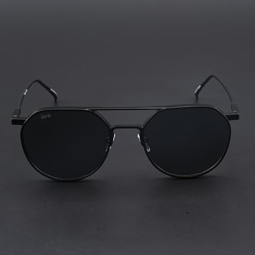 Image of GYNK Trending Round Classic Metal 100% UV Protection Sunlight Blocking Vintage Sunglasses for Men Women Girls