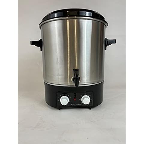 Vigo Presses Pasteuriser - 27L Capacity with Adjustable Countdown and Temperature - Analogue Cooker with Outlet Tap Cover