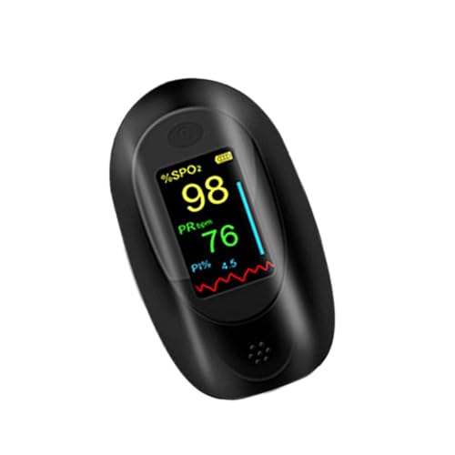 Image of LED Fingertip Oximeter Blood Oxygen Saturation Monitor Sensor Meter Black