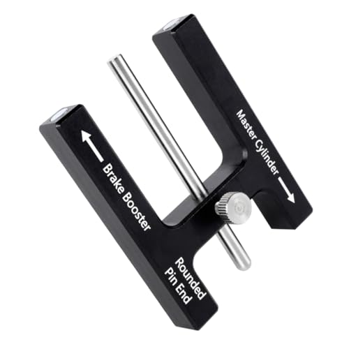 Vaguelly Régulateur de freinage jauge de tige de servofrein outils de réglage des freins réglage du servofrein outil de mesure de freinage trousse à outils de frein alliage d'aluminium Noir
