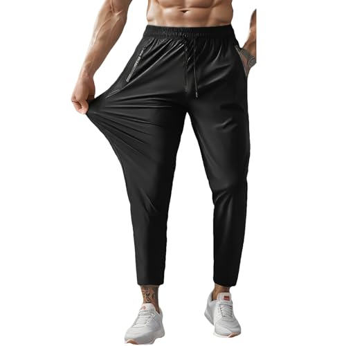 Pantalon de jogging extensible homme avec poches zippées pratiques