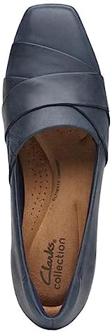 Clarks Women's Tilmont Clara Loafer Flat, Navy Leather, 10 | Image 6