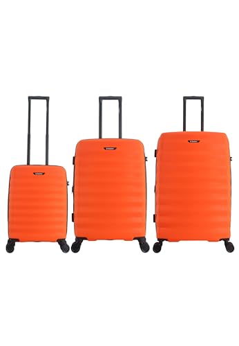Flow Suitcase/Luggage/Trolley Set 57/77/79 cm (S/M/L) 8 Wheels Orange
