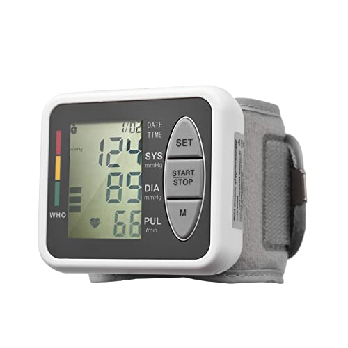 Baugger Wrist Blood-Pressure Monitor Blood-Pressure Cuff Wrist Electronic Sphygmomano-Meter Wrist Type Blood-Pressure Meter 2inch LCD Display Automatic BP Cuff Intelligent Tester