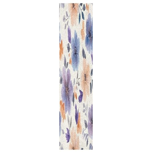 BOESI Watercolor Colorful Flowers Skateboard Anti-Skid Tape Paper, No Bubble Anti-Skid 33.1 