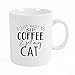 Sip My Coffee and Pet My Cat Classic White 15 ounce Porcelain Ceramic Coffee Mug