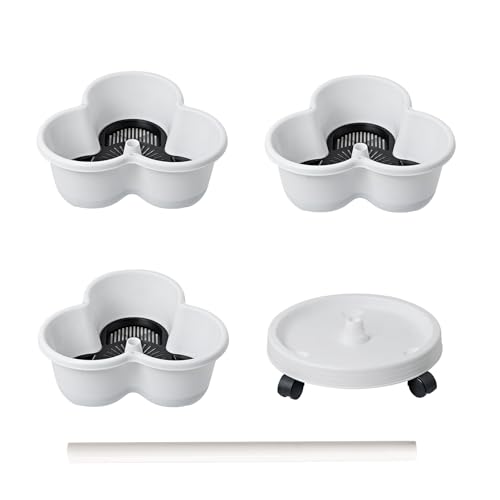 Lnhgh Vertikaler Blumenkasten | Vertikaler Gartenturm mit Modulen, Blumentöpfe mit abnehmbaren Rädern, Zubehör für Sukkulenten und