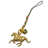 [GOOD TIME / ショッピング] 【2026年 丙午/令和8年】 開運干支お守り 根付け ストラップ「黄金のサラブレッド」リアルな駿馬 馬 グッズ/飛躍 勝負運 縁起物/新年の贈り物