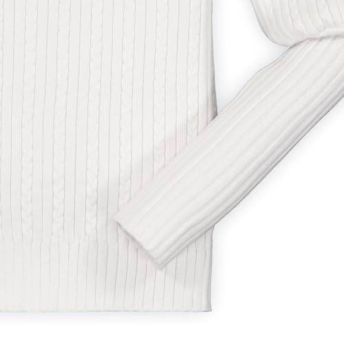 Image of Hope & Henry Girls' Cable Knit Raglan Turtleneck Sweater
