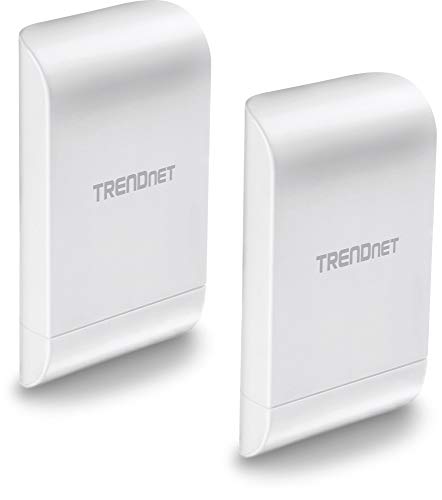 TRENDnet 10dBi Wireless N300 Outdoor PoE Preconfigured Point-to-Point Bridge Bundle Kit, 2 x Preconfigured Wireless N Access Points, IPX6 Rated Housing, TEW-740APBO2K (Renewed)