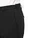 Savane Men's Flat Front No Iron Gabardine Dress Pants With Extendable Waistband, 40W x 30L, Black