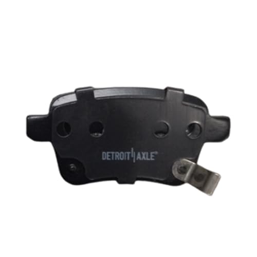 Image of Detroit Axle - Rear Brake Pads for Fiat 2014-2020 500L Ceramic Brake Pads with Hardware 2015 2016 2017 2018 2019 Replacement