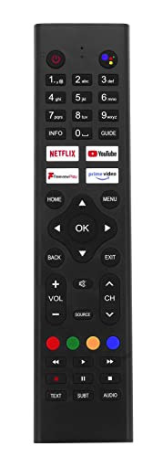 121AV Remote Control for Cello Google Android TV (HKC Version), Black