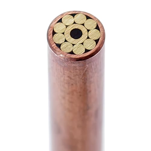 Mosaic Pin - (0.156 (5/32) Inch Diameter) - (515CBB) - (Copper Outer Material)(Brass Inner Material) - Decorative Knife Handle Pins and Rods for Fixed Blade Knives