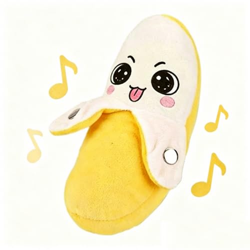 Interactive Music Plush Toy, Banana Plush Musical Sensory Toy, Cute Touch Activated Interactive Banana Plushs Toys with Sounds, Funny Touch Sensitive Stuffed Animals Musical Fruit Kids Sensory Toys
