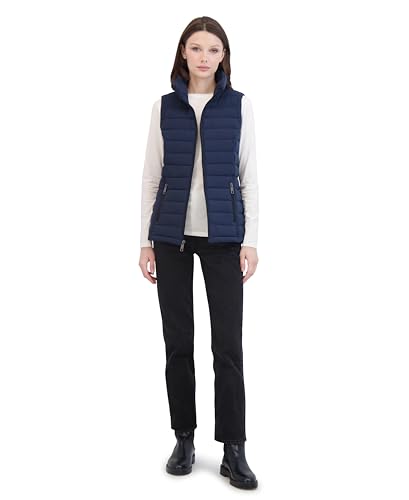 Image of Nautica Women's Stretch Puffer Vest - Water-resistant Transitional Outerwear Layer With Detachable Hood