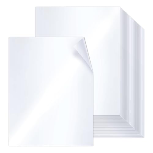 100 Sheets White Shimmer Paper 8.5 x 11 Double Sided Goefun 32 lb Bond 120 GSM Glossy Metallic Paper for Invitations Certificates Crafts