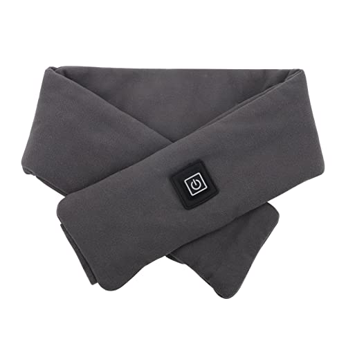 OhMill Electric Heated Scarf Winter USB Heating Neckerchief Soft Warm Plush Neck Wrap USB Cordless Heating Pad for Neck Pain Relief