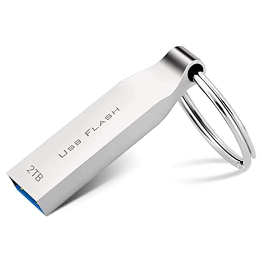 Memoria USB 2TB Beenjoy Pendrive 3.0 Alta Velocidad Pen Drive 2000GB Memory Stick Flash Drive Impermeable USB Stick on Llavero para Computadoras, Tabletas (2TB)