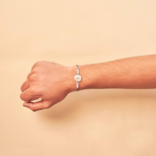 Image of Salty Rakhi for Brother & Bhaiya Bhabhi | Wrist Band Gift Pack for Sister, Bro, Bhaiya and Bhabhi | Bracelet for Men, Women | Fancy Jewellery Combo Gifts | Gift for Rakshabandhan | Traditional Rakhi Gift