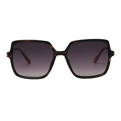 Nine West Women's Kira Sunglasses Square, Brown, 55mm2