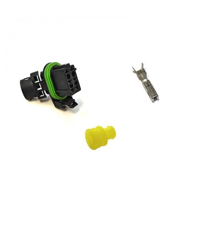  Kit Connettore Framatome Delphi Maschio 6 Vie Tenuta Stagna Nero