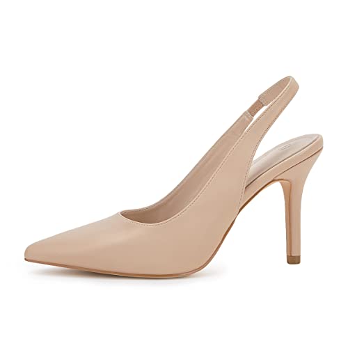 Image of Womens Slingback High Heels Pointed Toe Slip On Dress Shoes | Closed Toe,Stiletto Heels,Women's Pumps,Dressy Casual,Party,Wedding,Prom,Work Shoes,Going Out