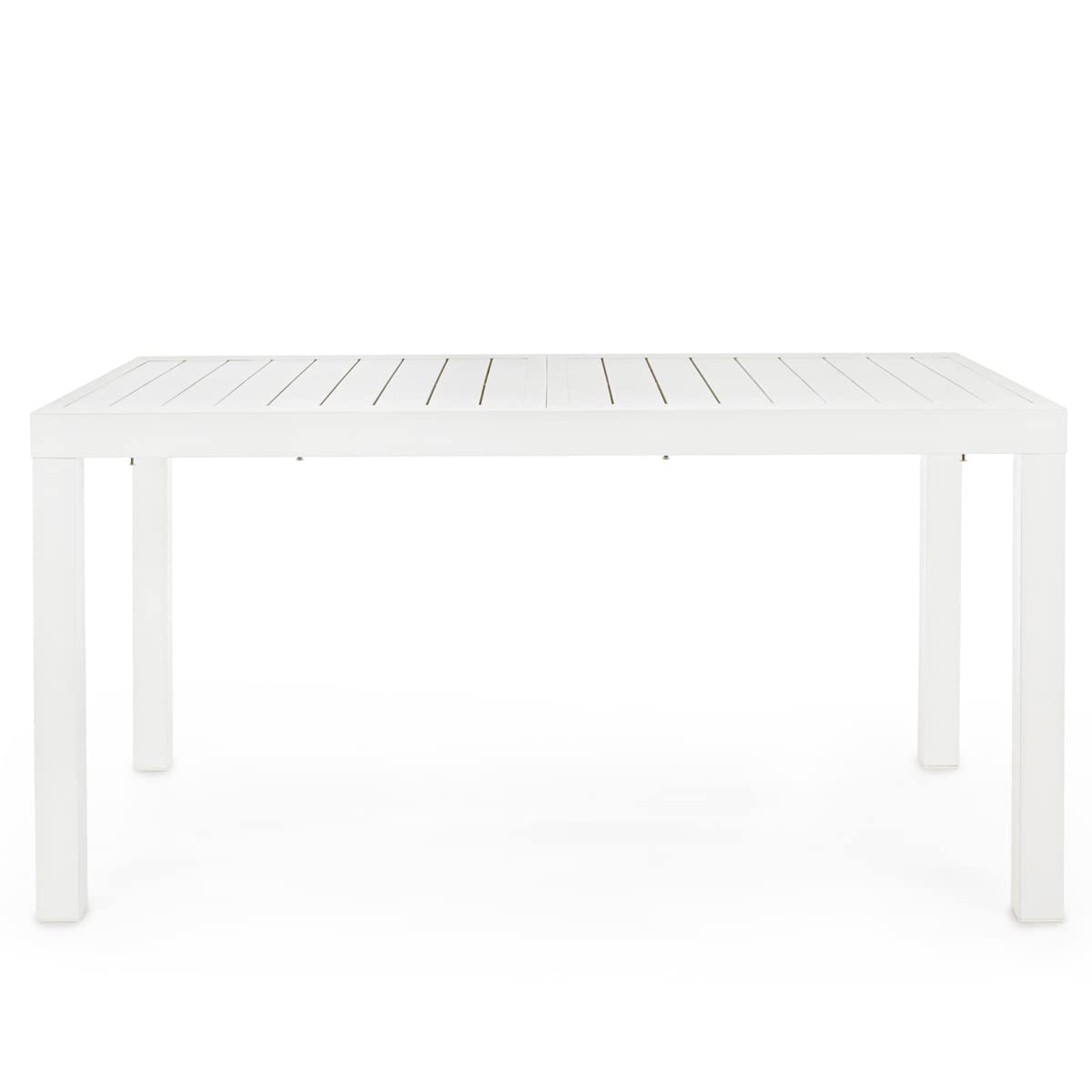 Yellowshop - HILL Tavolo da giardino rettangolare allungabile per esteno in alluminio L140/210xP90xH75 cm Bianco o Coffee (Bianco)