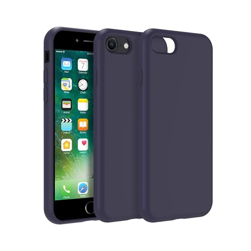 Image of iPhone SE /8 /7 Case Silicone,Soft Microfiber Lining(Sky Blue)