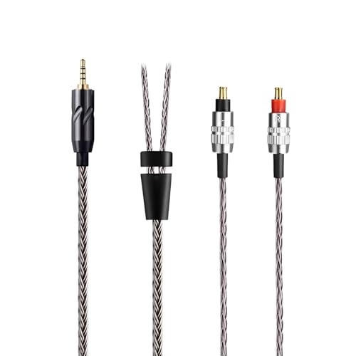 Earmax 16-Strand 4.4mm 2.5mm 6.35mm 6N OCC A2DC Balanced Cable 4.6ft Compatible with ATH-MSR7B SR9 ES750 ES770H ESW950 ESW990H ADX5000 WP900 AP2000Ti AWAS AWKT Earphones