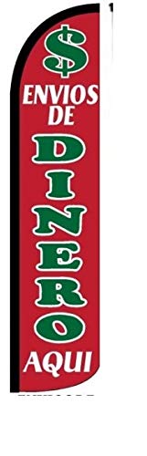 R and R Industries Envios De Dinero Aqui Feather Flag