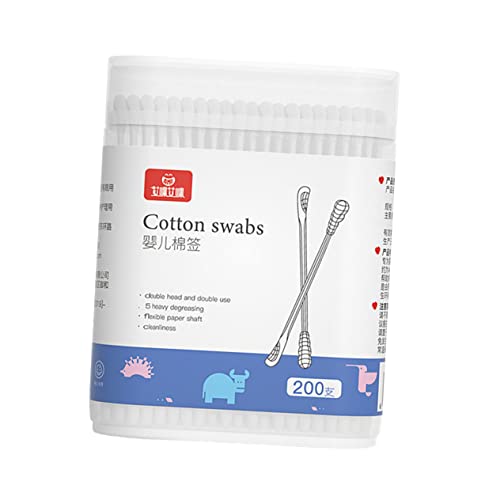 Baluue Infant Ear Cleaning Kit Baby Cotton Swabs Spiral Tip Ear Gentle on Boys and Girls Portable