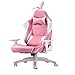 Game Chair Gaming Chair Pink Snow Rabbit Chair Girls Computer Chair Home Gaming Chair Desk Chairs (Color : Pink, Size : One size)