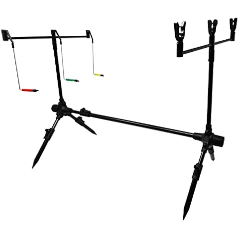 KINGCARP - 3 Rod Adjustable Session Rod Pod with Rests, Swingers and Carry Bag Extends from 70cm to 110cm - Improved Model for 2022 [25-3399] Cover