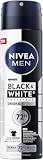NIVEA MEN Black & White Invisible Deo Spray, Deodorant mit Anti-Flecken-Formel, zuverlässiger 72h Anti-Transpirant-Schutz und Active Protection (150 ml)