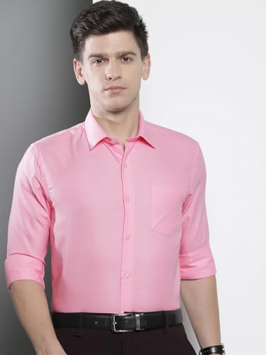 Image of The Indian Garage Co Men Slim Fit Solid Full Sleeves Cutaway Collar Formal Shirt