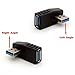 BSHTU USB 3.0 Adapter 90 Degree Right Angled Gender Changers USB Connector Type A Vertical Male to Female Extender L-Shape Plug 2Pcs (Left + Right)