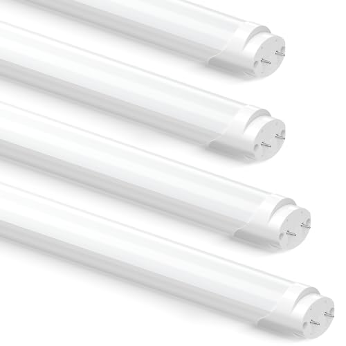 CYLYT Fluorescent Light Bulbs 48 inch T8 LED Bulb 4 Foot Type A+B Replacement for F32T8 or F40T12 Tube 26W 3400LM 4100K Cool White Double or Single End Powered 4-Pack