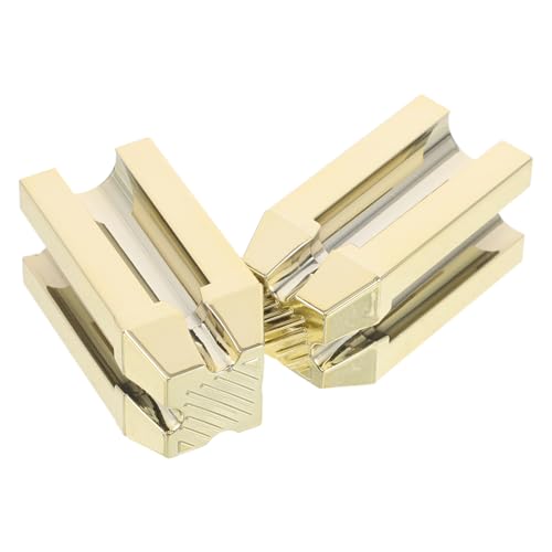 Sacapuntas de cejas y labios Happyyami dorado portátil, herramienta auxiliar de cuatro lados
