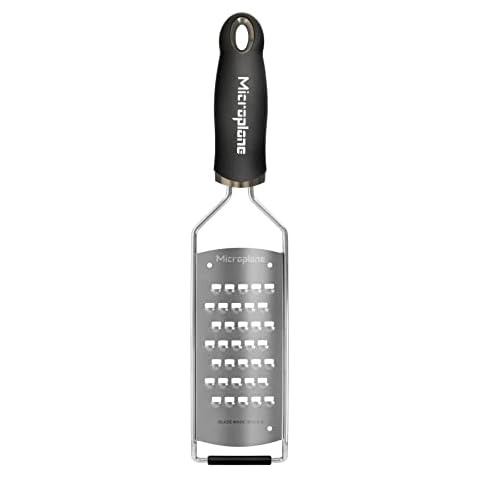 Microplane Kitchen Grater Extra coarse for Potato, Zucchini, Carrot, Apple, Cabbage and Cheese with Stainless Steel Blade - Made in USA Cover