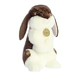 Aurora® Realistic Miyoni® Sitting Pretty™ English Lop Rabbit Stuffed Animal - Lifelike Detail - Cherished Companionship - Brown 10 Inches
