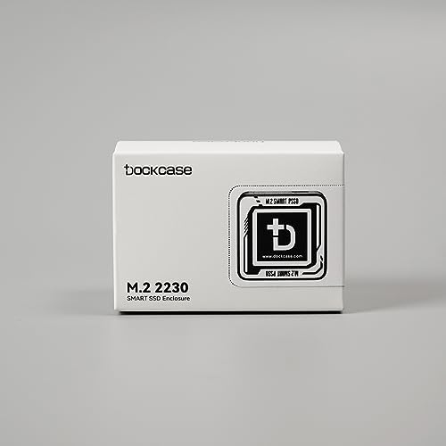 DOCKCASE Smart Pocket M.2 2230 SSD NVMe Enclosure, Support 3s Power Loss Protection, SSD Health Detection, USB 3.2 Type-C 10 Gbps, fits NVMe PCIe, Built for 2230, Support M-Key B+M Key UASP Black - Image 10