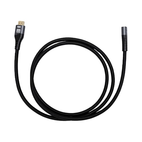 Cable de extensión de aleación de aluminio y nailon trenzado de alta fidelidad 16K